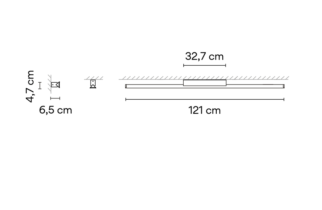 Spa Ceiling or Wall, 121 cm, LED, Dimmable, IP44