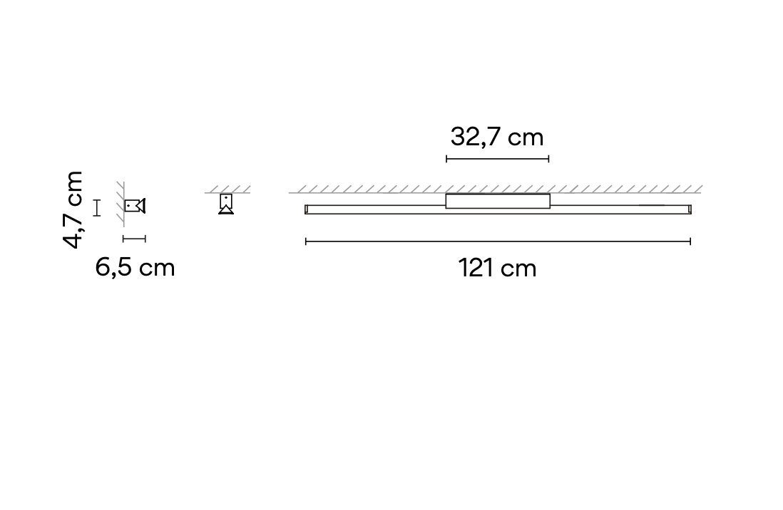 Spa Ceiling or Wall, 121 cm, LED, Dimmable, IP44
