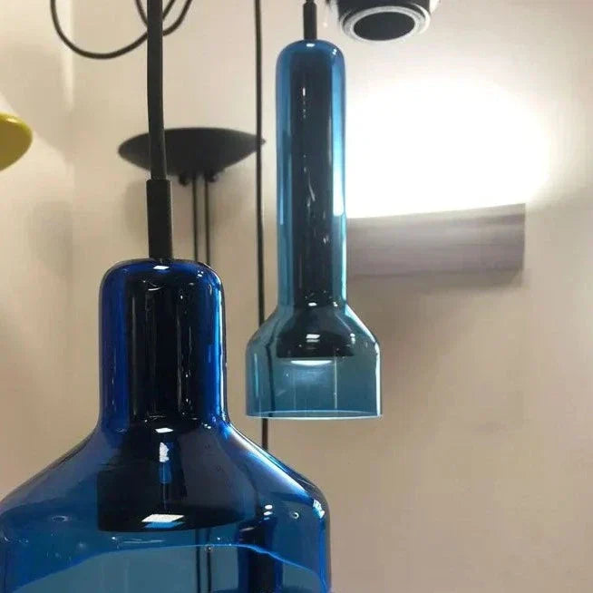 Starlight Pendant, Blue Glass, Cylinder, GU10, IP20