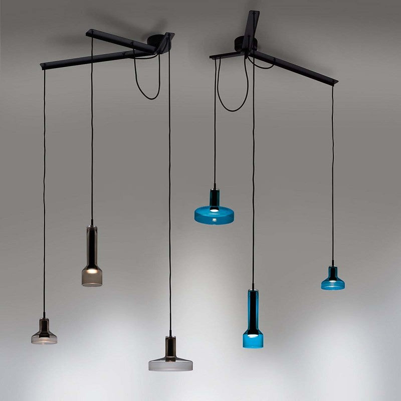 Starlight Pendant, Cluster, Blue Glass, GU10, IP20