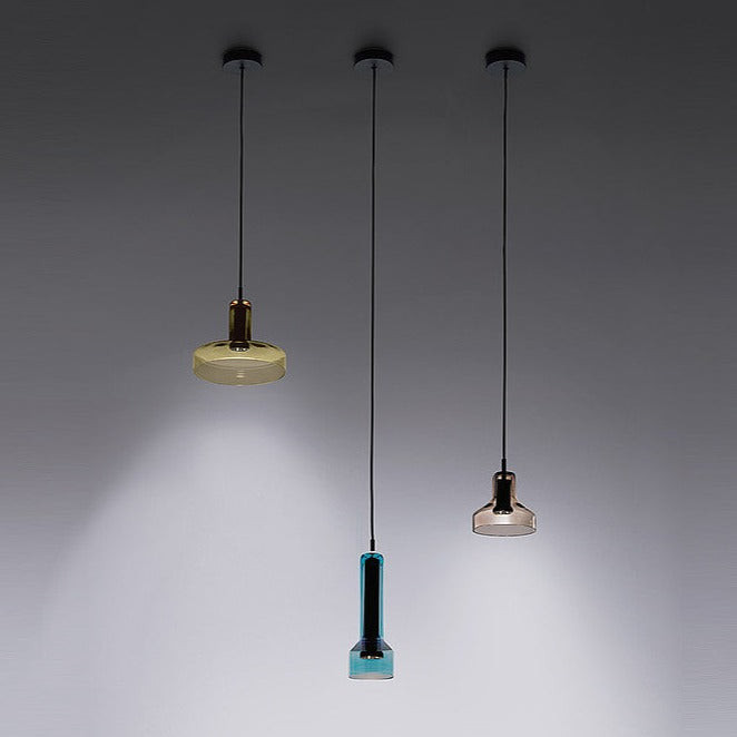 Starlight Pendant, Olive Glass, Round, GU10, IP20