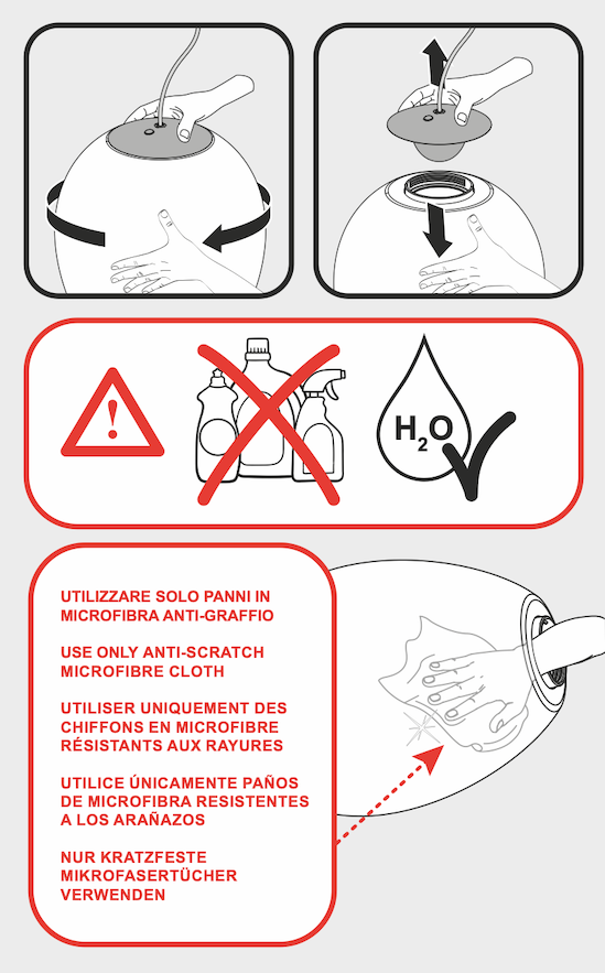 Stellar Nebula Pendant, Iridescent Clear Glass, LED, Push Dim, IP20