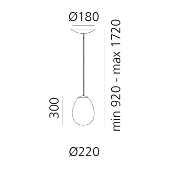 Stellar Nebula Pendant, Iridescent Clear Glass, LED, Push Dim, IP20