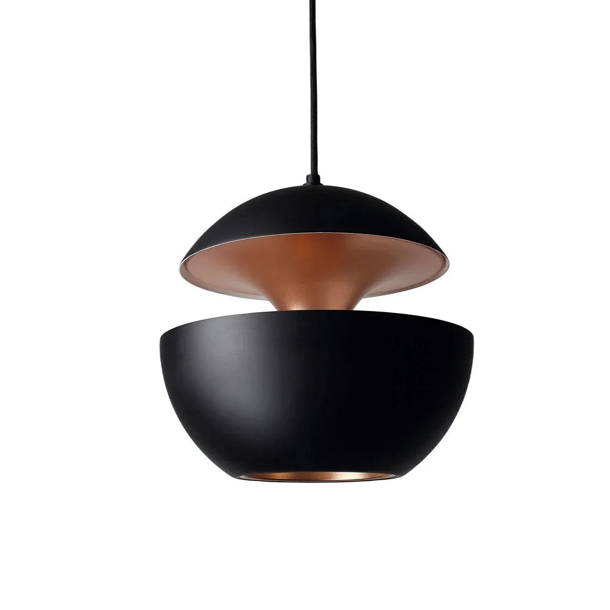 Sun Pendant, 350 mm, Black with Copper Interior, E27, IP20