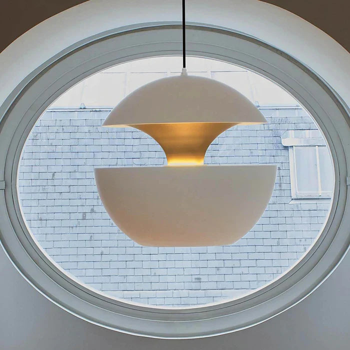 Sun Pendant, 450 mm, White with Copper Interior, E27, IP20