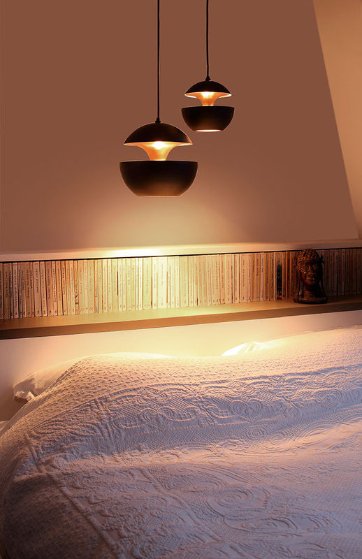 Sun Pendant, 450 mm, Black with Copper Interior, E27, IP20