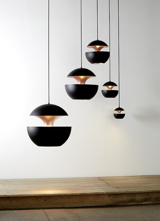 Sun Pendant, 250 mm, Black with Copper Interior, E14, IP20