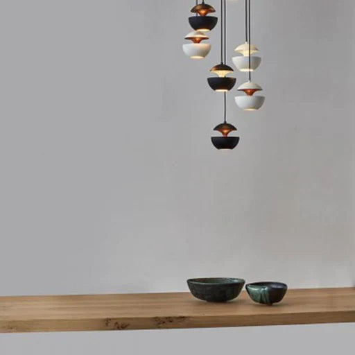 Sun Pendant, 100 mm, Black with Copper Interior, G4, IP20