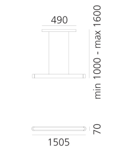 Talo Pendant, Black, LED 3000K, Push Dim or No Dim, IP20