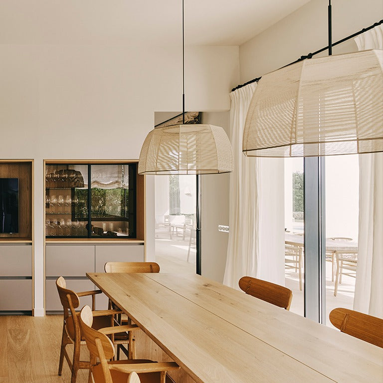 Tanit Pendant, 61 cm ø, Cotton Strings, LED, 24W, Triac Dim, IP20