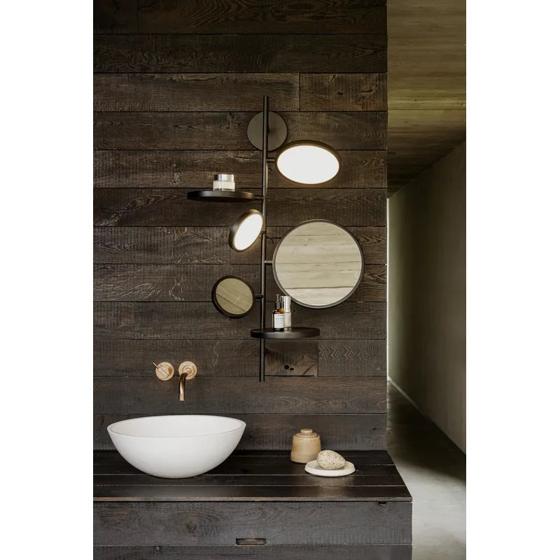 Tell Me Stories, Silver with Adjustable LED and Mirrors, LED, 12W, 2700K, Triac Dim, IP44