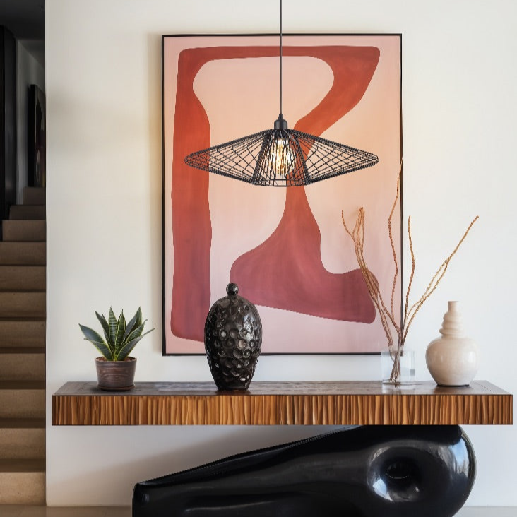 Thatch Pendant, Gold, E27, IP20