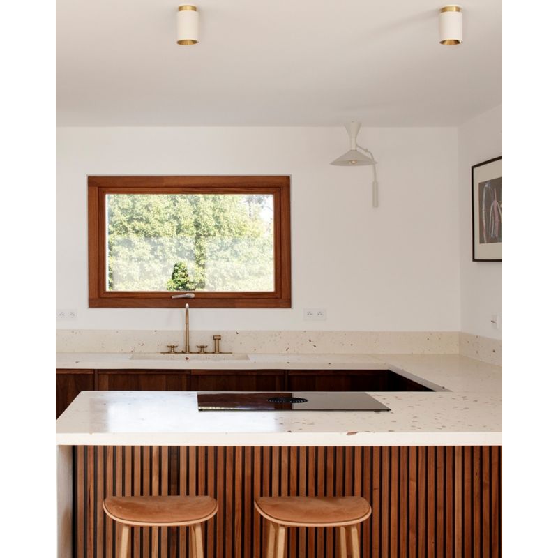 Tobo Spot, Long, Brass, GU10, Triac Dim, IP20