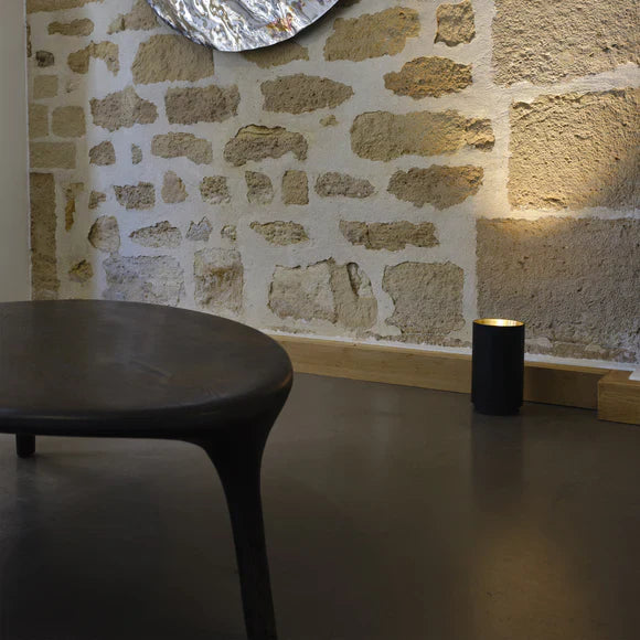 Tobo Floor Lamp, Uplight, White with Brass Reflector, E27, Floor Switch Dim, IP20