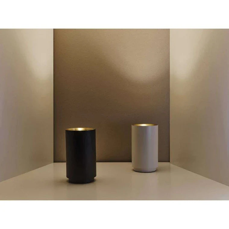 Tobo Floor Lamp, Uplight, Black with Brass Reflector, E27, Floor Switch Dim, IP20