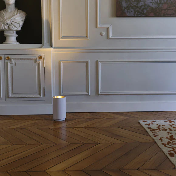 Tobo Floor Lamp, Uplight, Black with Brass Reflector, E27, Floor Switch Dim, IP20