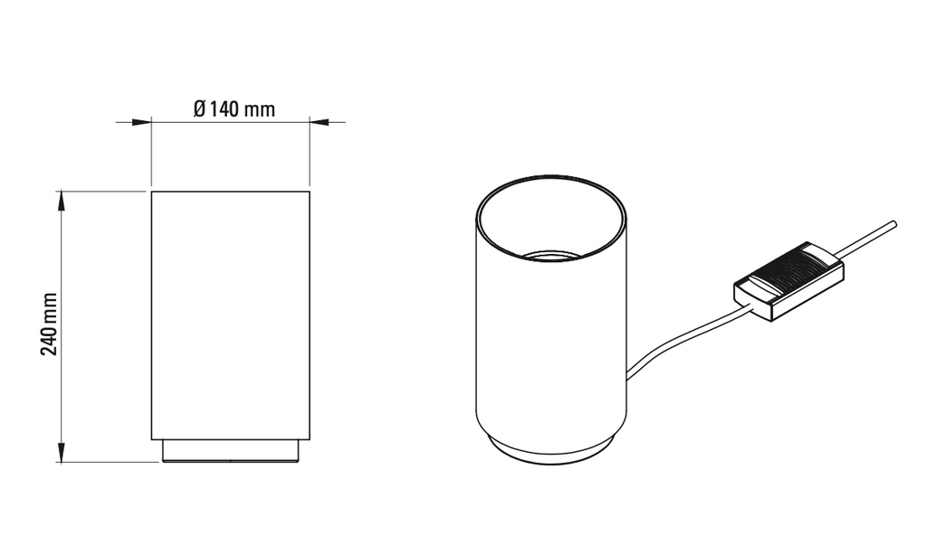 Tobo Floor Lamp, Uplight, White with Brass Reflector, E27, Floor Switch Dim, IP20