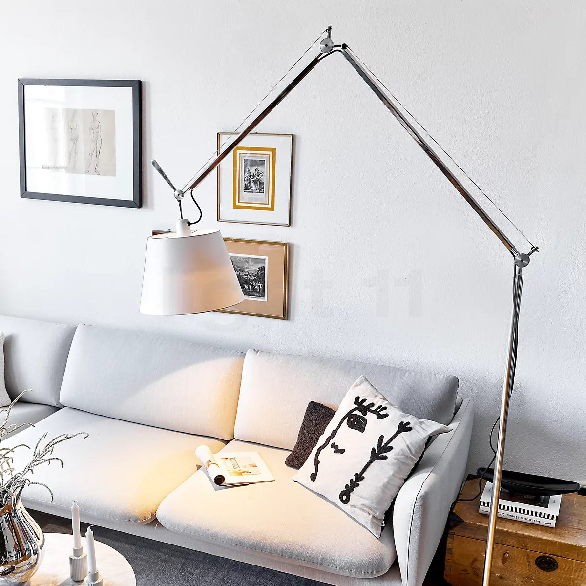 Tolomeo Floor, Mega, Silk Shade, E27, IP20