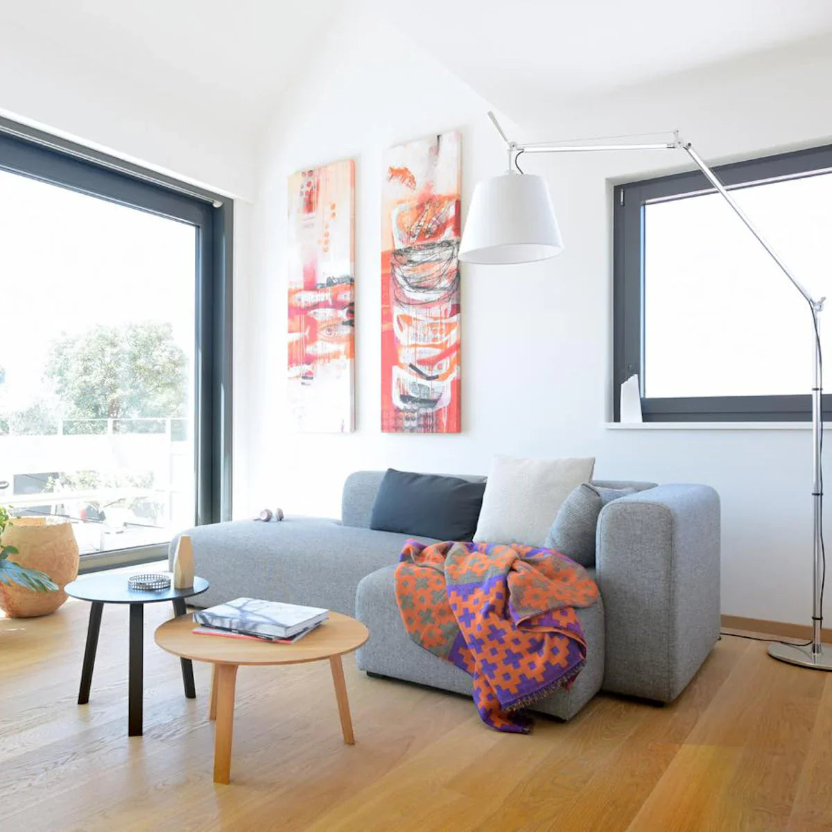 Tolomeo Floor, Mega, Silk Shade, E27, IP20