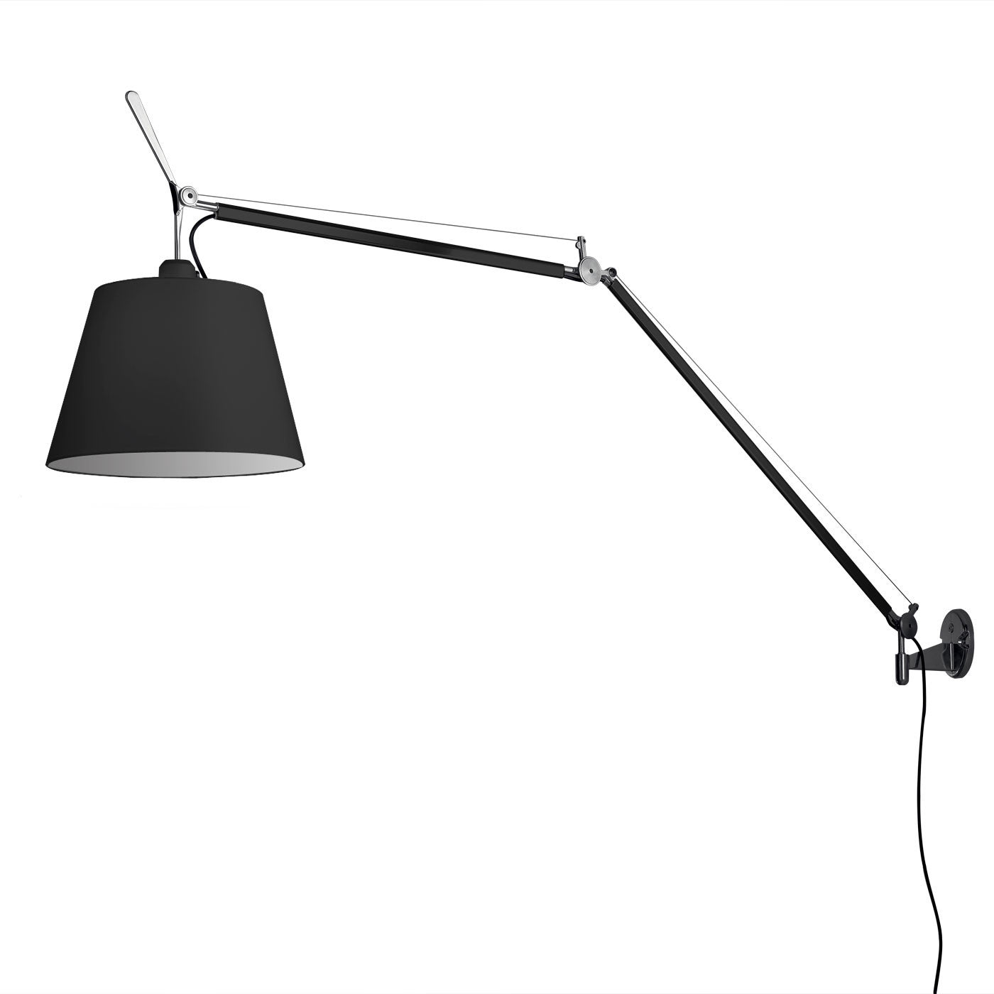 Tolomeo Wall, Mega, Black Shade, E27, IP20