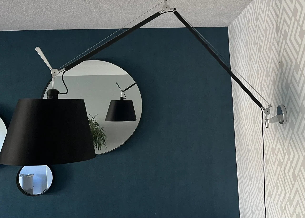 Tolomeo Wall, Mega, Black Shade, E27, IP20