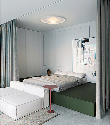 Top Ceiling or Wall, 90 cm ø, White, Dimmable, IP20