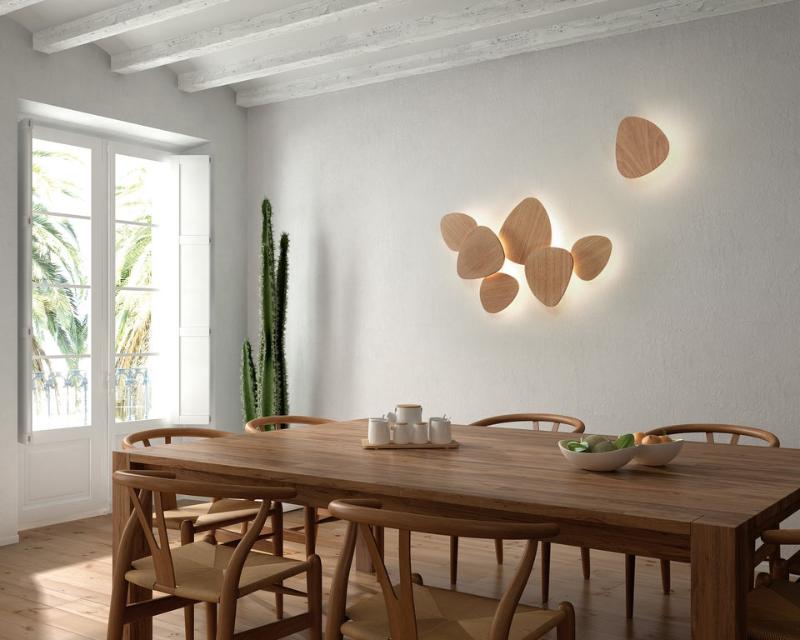 Tria Wall, Single, 29, Oak, LED, 20W, Triac Dim, IP20