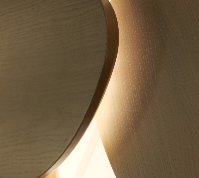 Tria Wall, 6 Light, Oak, LED, 76W, Triac Dim, IP20