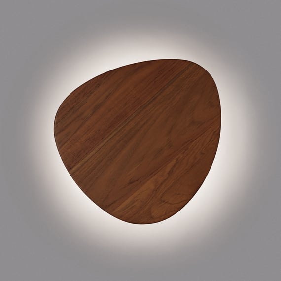 Tria Wall, 28 cm, Teak, LED, 11.5W, Triac Dim, IP66