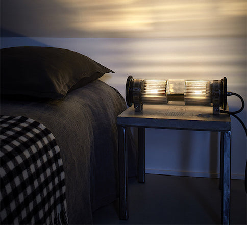 Tube Bulb Pendant, Linear Horizontal, 72 cm, Mesh, E27, IP20