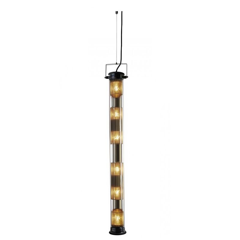 Tube Bulb Pendant, Linear Vertical, 132 cm, Mesh, E27, IP64