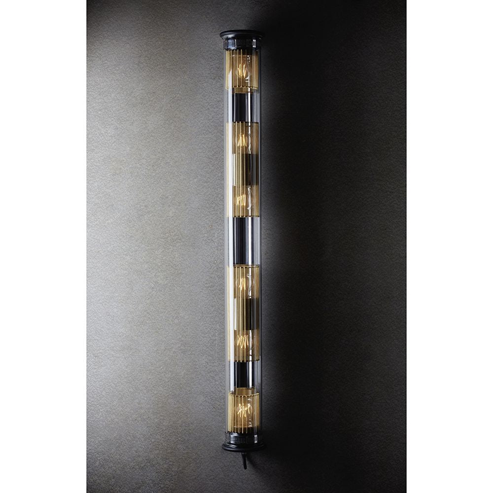 Tube Bulb Pendant, Linear Vertical, 132 cm, Mesh, E27, IP64