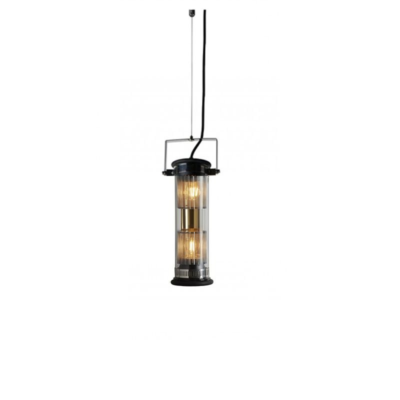 Tube Bulb Pendant, Linear Vertical, 37 cm, Mesh, E14, IP64