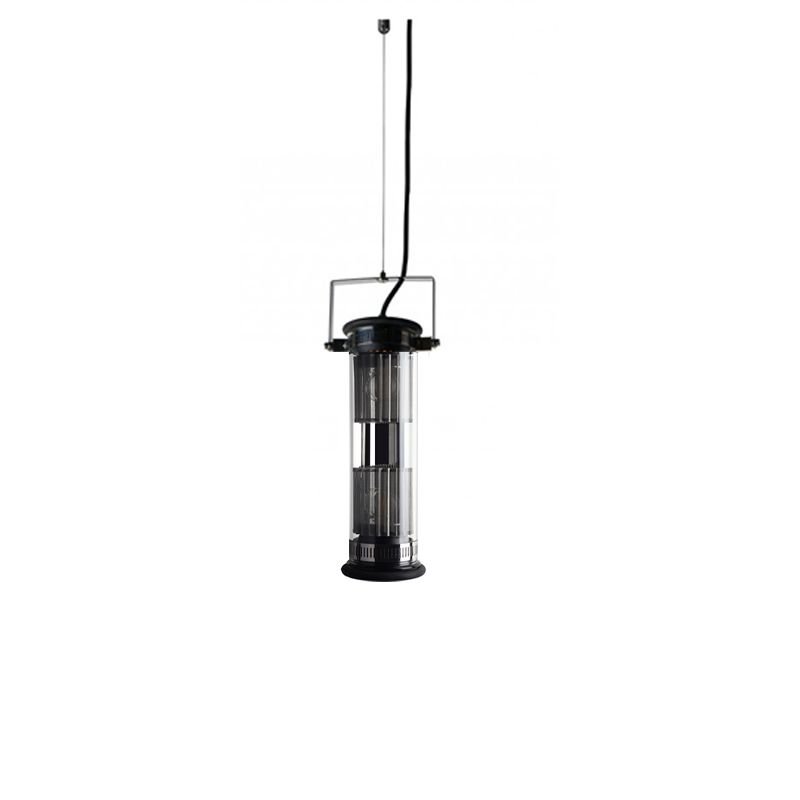 Tube Bulb Pendant, Linear Vertical, 37 cm, Mesh, E14, IP64