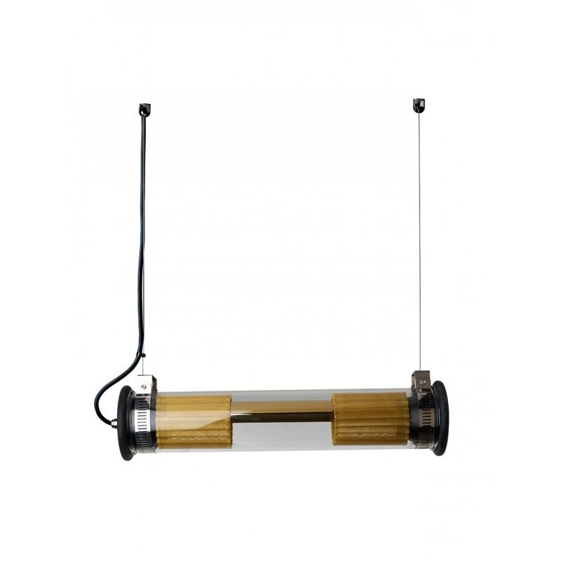 Tube Bulb Pendant, Linear Horizontal, 52 cm, Mesh, E14, IP64