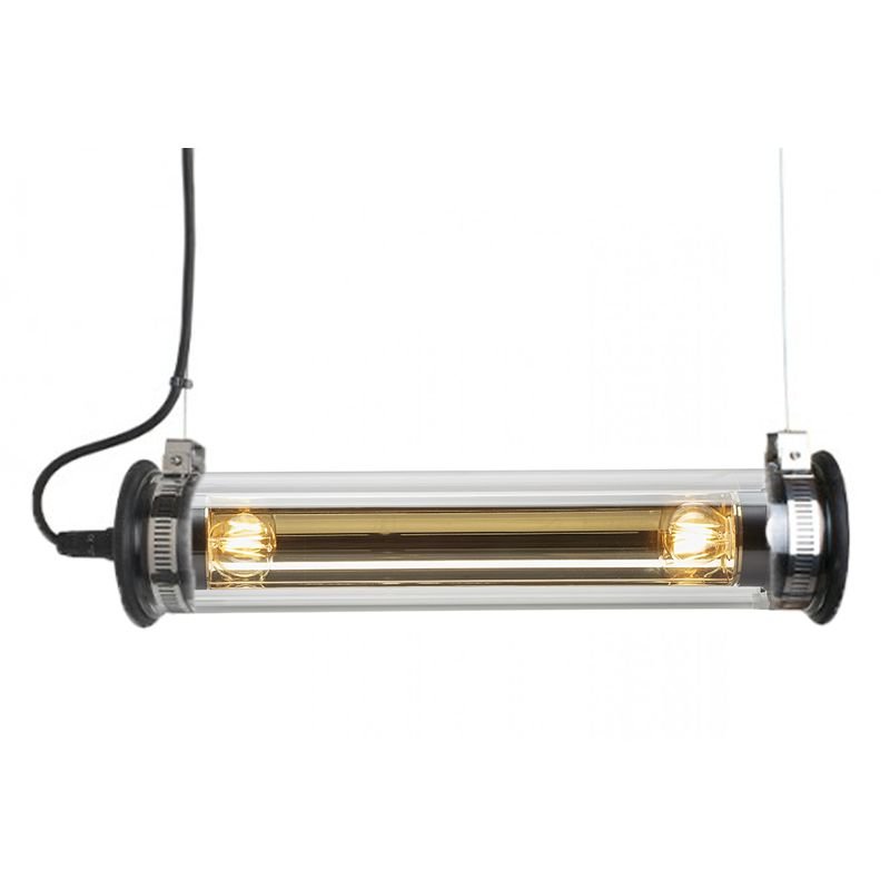 Tube Bulb Pendant, Linear Horizontal, 52 cm, Gold Reflector No Mesh, E14, IP20