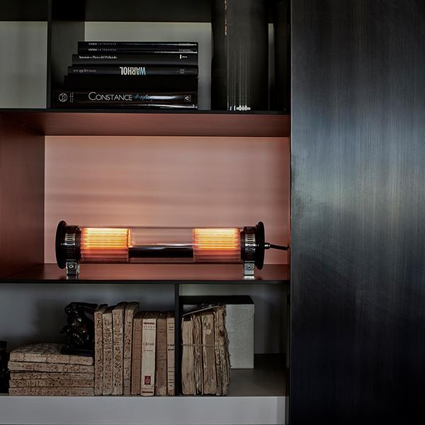 Tube Bulb Wall or Ceiling, 52 cm, Gold Reflector No Mesh, E14, IP20