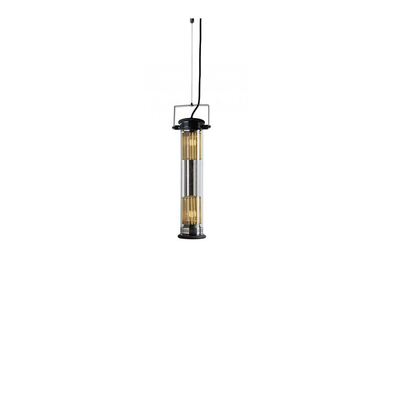 Tube Bulb Pendant, Linear Vertical, 52 cm, Mesh, E14, IP64