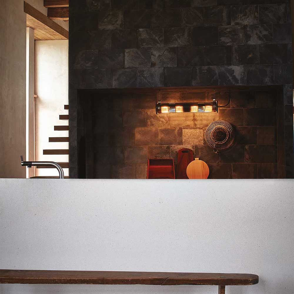 Tube Bulb Pendant, Linear Horizontal, 37 cm, Silver Reflector No Mesh, E14, IP20