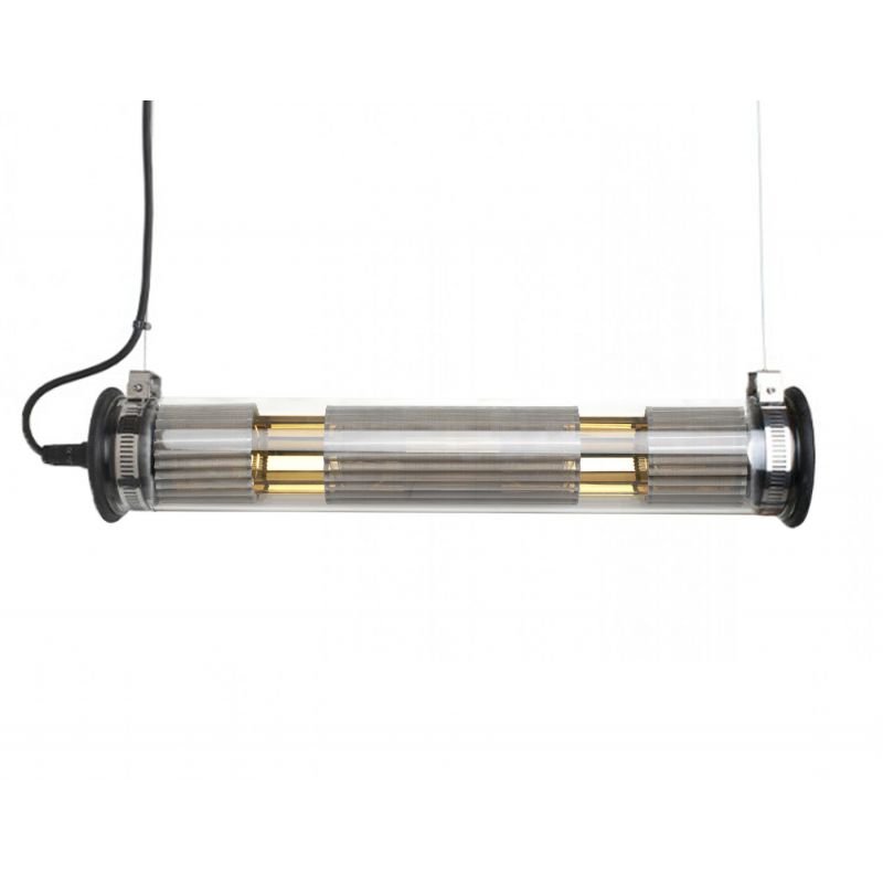 Tube Bulb Pendant, Linear Horizontal, 72 cm, Mesh, E27, IP20