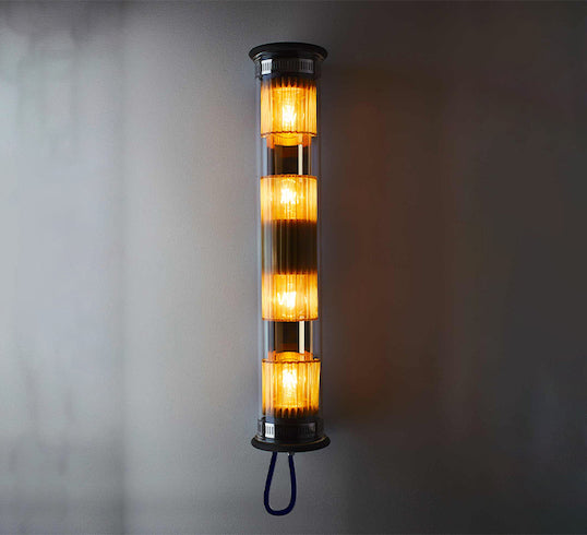 Tube Bulb Pendant, Linear Vertical, 72 cm, Silver Reflector No Mesh, E27, IP64