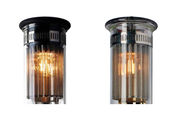 Tube Bulb Pendant, Linear Vertical, 37 cm, Mesh, E14, IP20