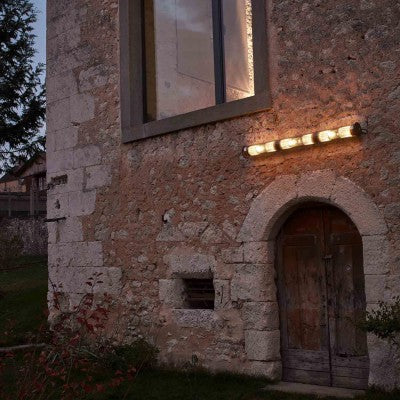 Tube Bulb Wall or Ceiling, 52 cm, Gold Reflector No Mesh, E14, IP64