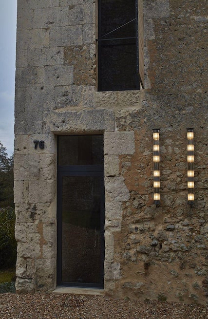 Tube Bulb Wall or Ceiling, 37 cm, Gold Reflector No Mesh, E14, IP64