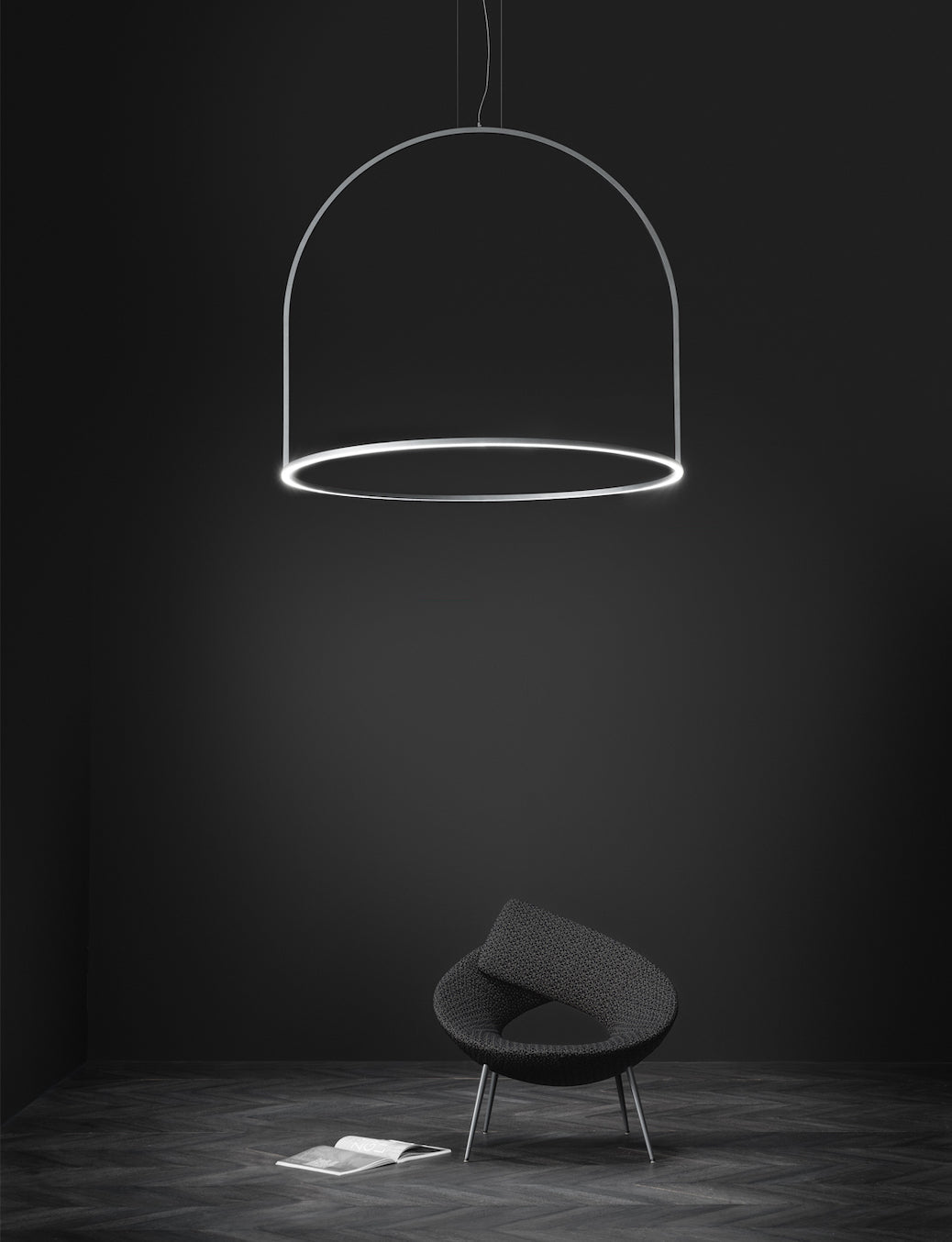 U-Light Pendant Anthracite, LED, 1-10v or Casambi Dim, IP20