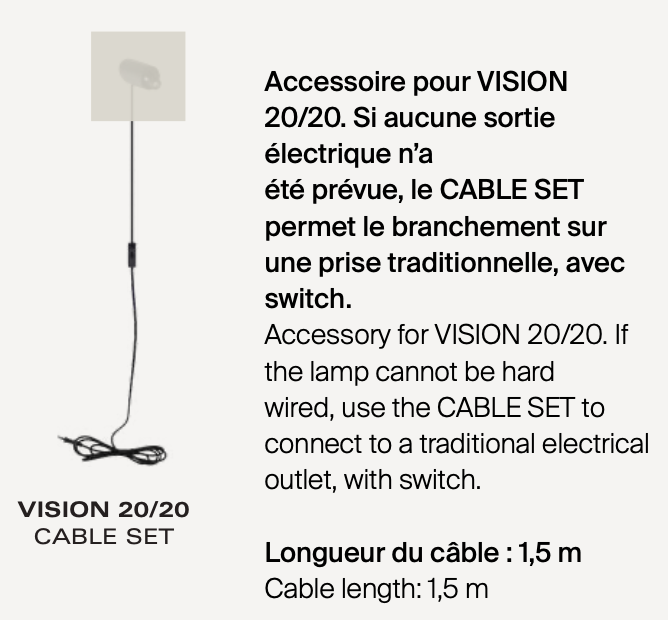 Vision 20/20 Adjustable Reading Wall, Black, LED, Plug In, On/Off, IP20
