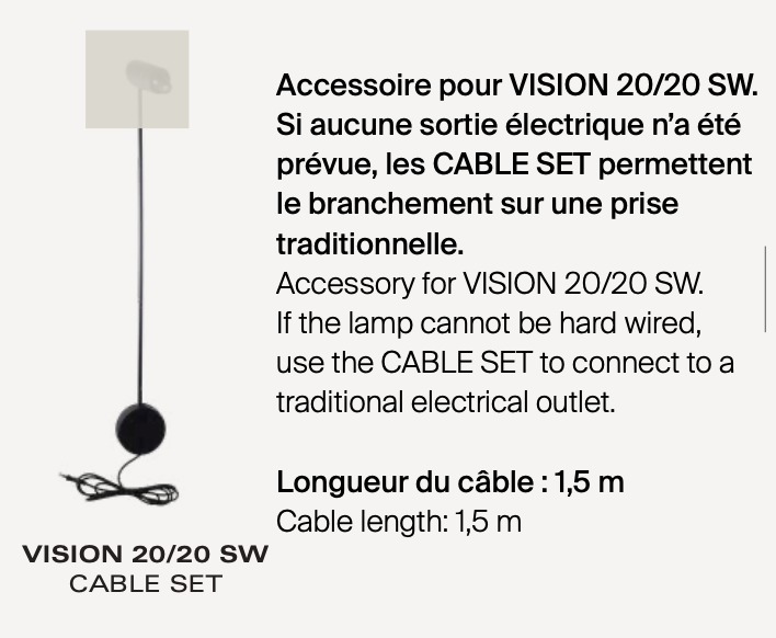 Vision 20/20 Adjustable Reading Wall, Black, LED, Thumbswitch Dim, Plug In, IP20