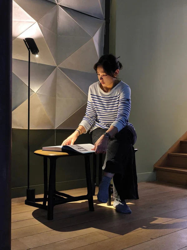 Vision Adjustable Reading Floor Lamp, Black, LED, Thumbswitch Dim x2, IP20