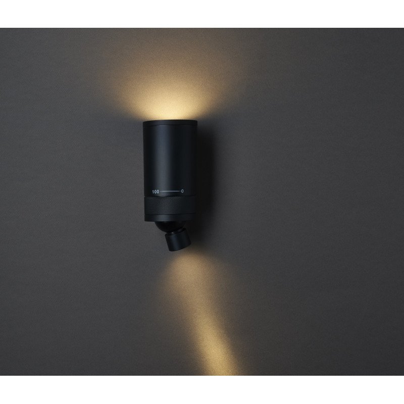 Vision Omni Adjustable Reading Wall, Black, LED, Thumbswitch Dim x2, IP20