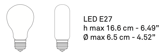 Zile Floor, Large, White, E27, IP20
